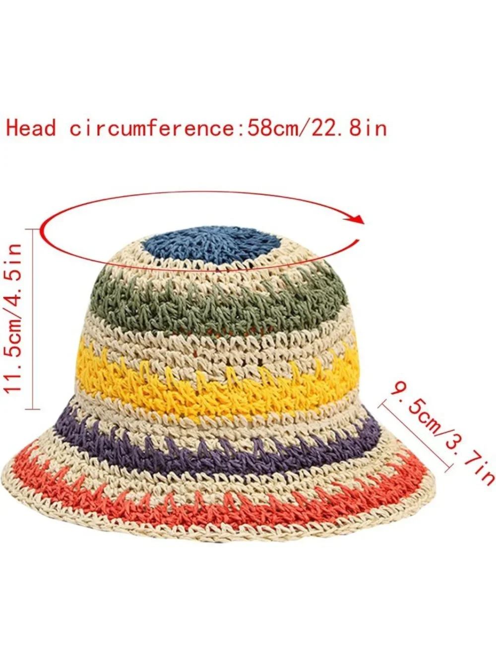 Wide Brim Straw Sun Hat for Women - Foldable Beach Hat with UV Protection